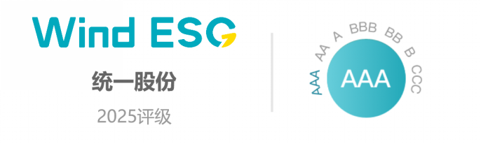 统一股份ESG评级实现突破 跃升至AAA(图1)