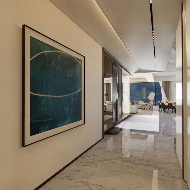 张楠楠「意式极简住宅：简奢境」武汉城市室内设计大赛获奖作品(图3)